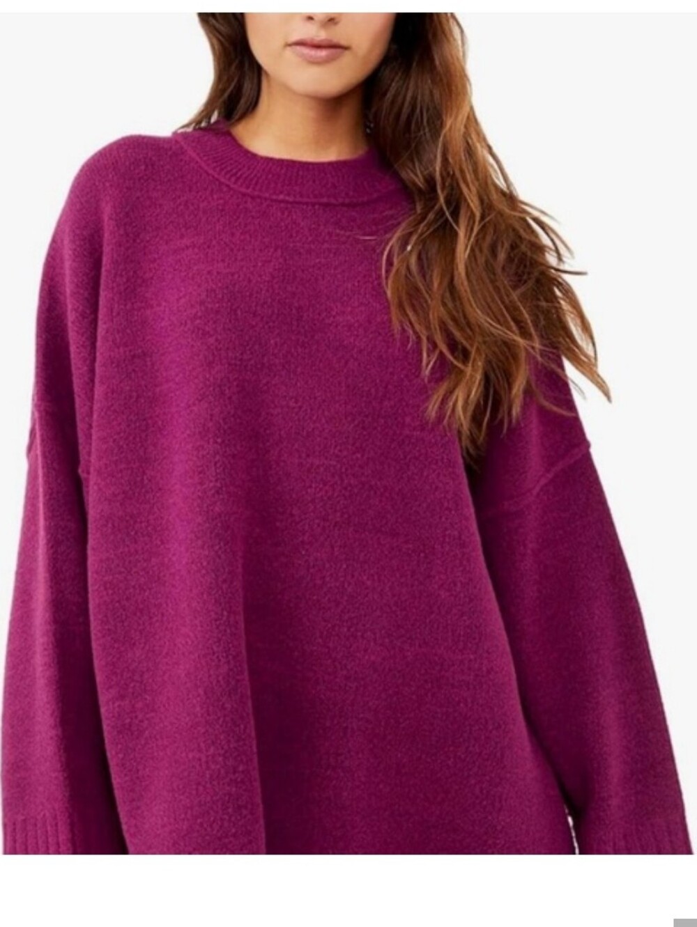 Free People "Peaches" Oversized Tunic Sweater